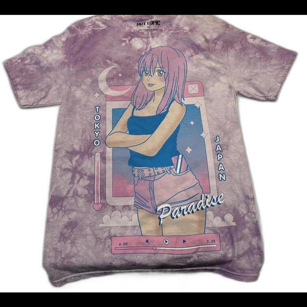 Tokyo Paradise Graphic Tee - Trendy Anime Style Shirt M